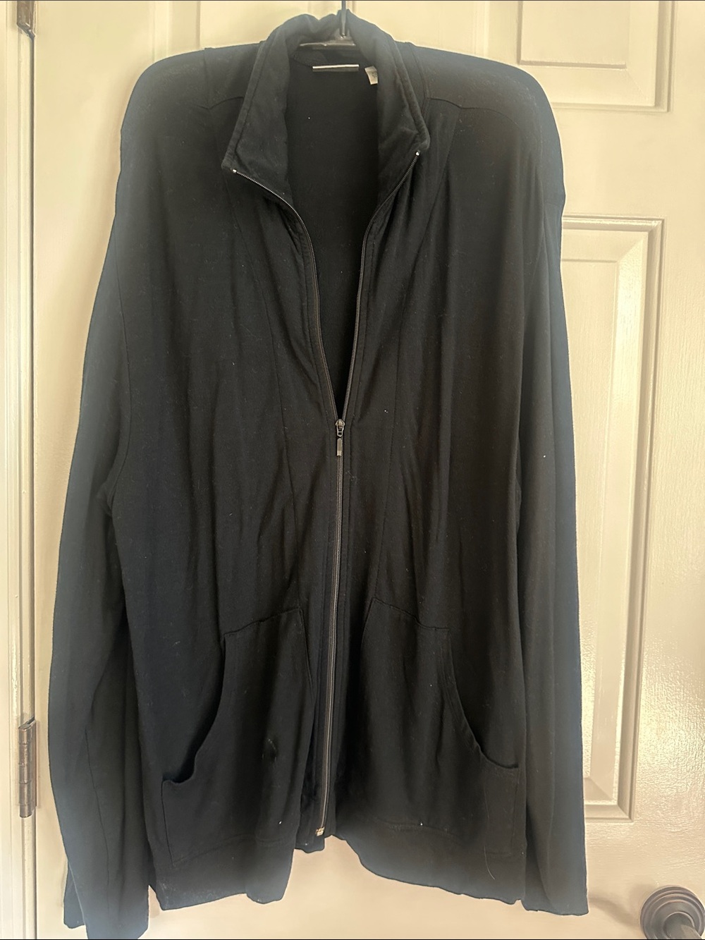 Women’s  Black Full-Zip Sweater Jacket